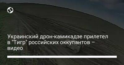 Украинский дрон-камикадзе прилетел в "Тигр" российских оккупантов – видео