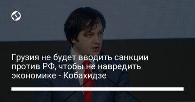 Грузия не будет вводить санкции против РФ, чтобы не навредить экономике - Кобахидзе