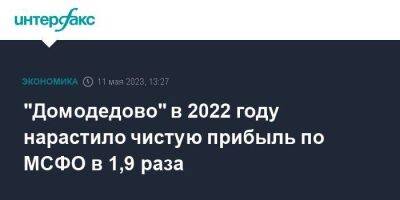 "Домодедово" в 2022 году нарастило чистую прибыль по МСФО в 1,9 раза