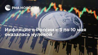 Росстат: инфляция в России с 3 по 10 мая была нулевой, с начала года цены выросли на 2,11%