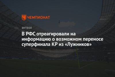 В РФС отреагировали на информацию о возможном переносе суперфинала КР из «Лужников»