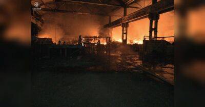 Пожар тушили всю ночь: появились фото и видео последствий обстрела Тернополя