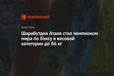 Шарабутдин Атаев стал чемпионом мира по боксу в весовой категории до 86 кг