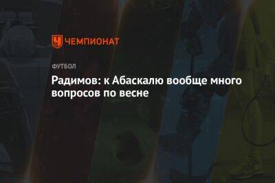 Радимов: к Абаскалю вообще много вопросов по весне