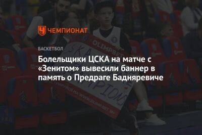 Болельщики ЦСКА на матче с «Зенитом» вывесили баннер в память о Предраге Бадняревиче