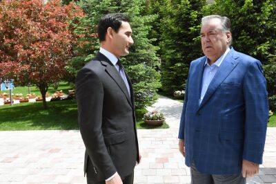 Гурбангулы Бердымухамедова обсудил с Эмомали Рахмоном визит сына в Таджикистан