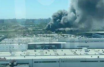 В Москве вспыхнул пожар в районе завода «Москвич»