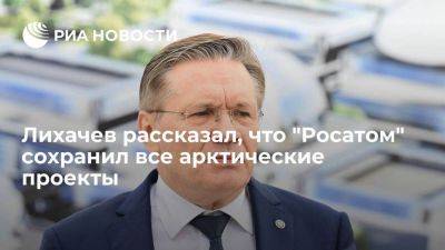 Лихачев заявил, что "Росатом" в нынешних условиях не остановил ни один проект в Арктике