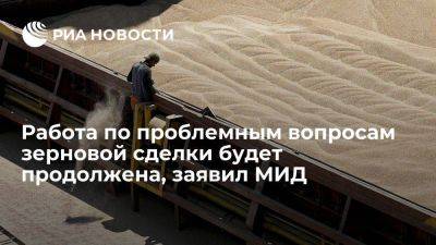 Захарова: работа по обозначенным Россией проблемным вопросам зерновой сделки продолжится