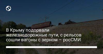 В Крыму подорвали железнодорожные пути, с рельсов сошли вагоны с зерном – росСМИ