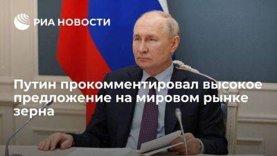 Путин: России надо принять во внимание ситуацию на рынке зерна с высоким предложением