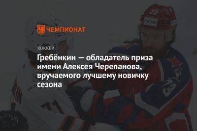 Гребёнкин — обладатель приза имени Алексея Черепанова, вручаемого лучшему новичку сезона