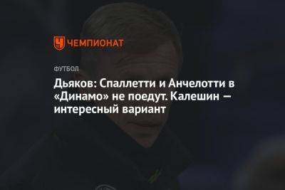 Дьяков: Спаллетти и Анчелотти в «Динамо» не поедут. Калешин — интересный вариант