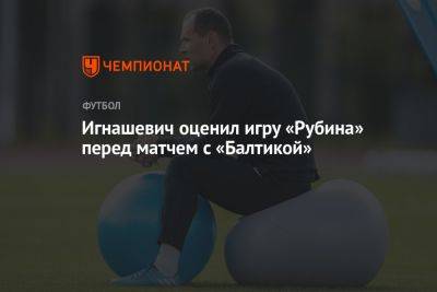 Игнашевич оценил игру «Рубина» перед матчем с «Балтикой»
