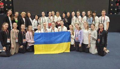 Сборная Украины по художественной гимнастике выиграла серебро в командном первенстве на ЧЕ-2023