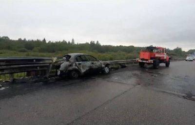 Что осталось от сгоревшего «Ланоса» в Тверской области: кадры с места смертельной аварии
