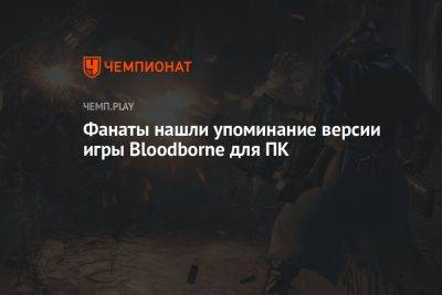 Фанаты нашли упоминание версии игры Bloodborne для ПК