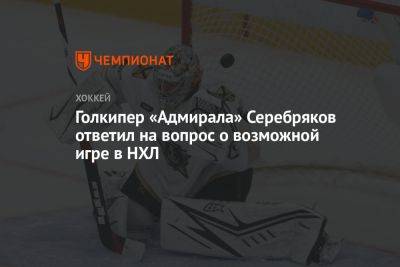 Голкипер «Адмирала» Серебряков ответил на вопрос о возможной игре в НХЛ