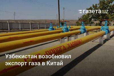 Узбекистан возобновил экспорт газа в Китай