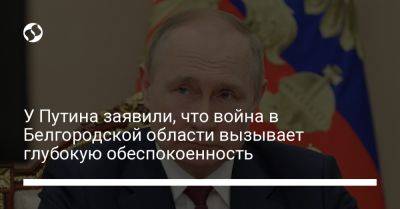 У Путина заявили, что война в Белгородской области вызывает глубокую обеспокоенность
