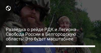 Разведка о рейде РДК и Легиона Свобода России в Белгородскую область: Это будет масштабнее