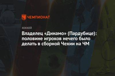 Владелец «Динамо» Пардубице: половине игроков нечего было делать в сборной Чехии на ЧМ