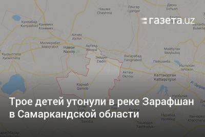 Трое детей утонули в реке Зарафшан в Самаркандской области