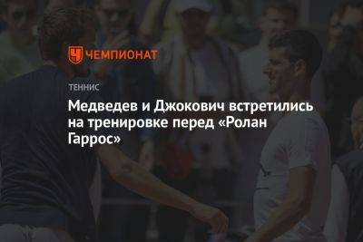 Медведев и Джокович встретились на тренировке перед «Ролан Гаррос»