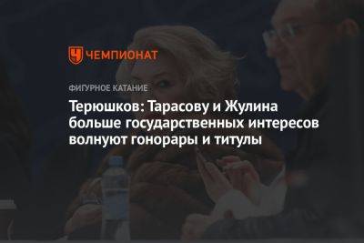 Терюшков: Тарасову и Жулина больше государственных интересов волнуют гонорары и титулы