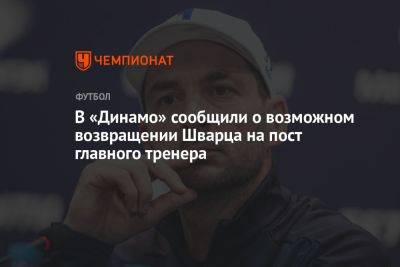 В «Динамо» ответили на вопрос о возможном возвращении Шварца на пост главного тренера