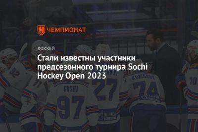 Стали известны участники предсезонного турнира Sochi Hockey Open 2023