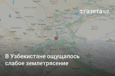 В Узбекистане ощущалось слабое землетрясение