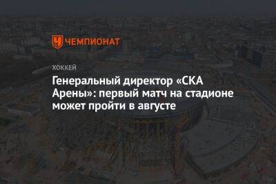 Генеральный директор «СКА Арены»: первый матч на стадионе может пройти в августе