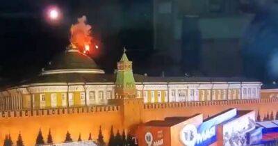 Атака на Кремль: момент взрыва БПЛА на Красной площади (видео)