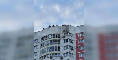 Москва атака дронов - объявлен план Тайфун - видео атаки и повреждений домов