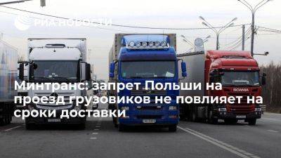 Минтранс: запрет Польши на проезд российских грузовиков не повлияет на сроки доставки