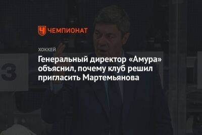 Генеральный директор «Амура» объяснил, почему клуб решил пригласить Мартемьянова