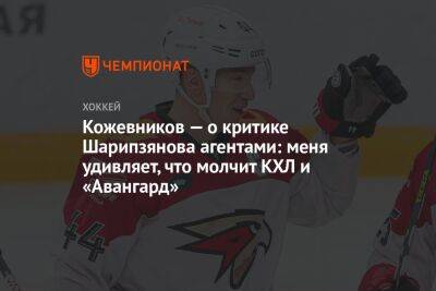 Кожевников — о критике Шарипзянова агентами: меня удивляет, что молчат КХЛ и «Авангард»