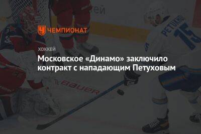Московское «Динамо» заключило контракт с нападающим Петуховым