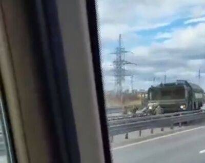 В российском петербурге ракетный комплекс "Искандер" попал в ДТП