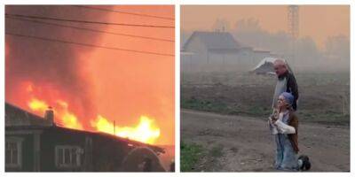 Началась срочная эвакуация россиян, жилые дома в огне: кадры масштабного пожара в рф