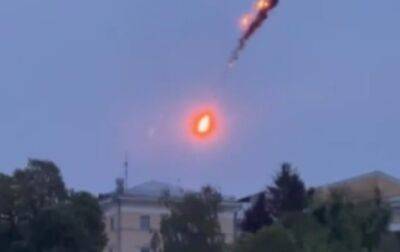 Момент уничтожения БПЛА над Киевом попал на видео