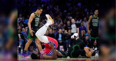 130-килограммовая звезда НБА едва не раздавил голову соперника: момент попал на видео