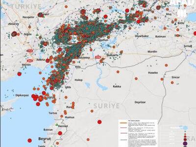 С 6 февраля по 6 мая в Турции произошло 33 тысячи землетрясений