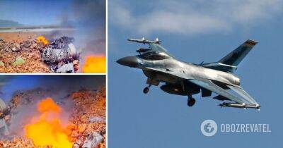 В Южной Корее разбился истребитель F-16 американской армии - видео