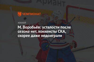 М. Воробьёв: усталости после сезона нет, хоккеисты СКА, скорее даже недоиграли