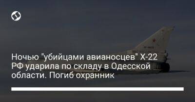 Ночью "убийцами авианосцев" Х-22 РФ ударила по складу в Одесской области. Погиб охранник