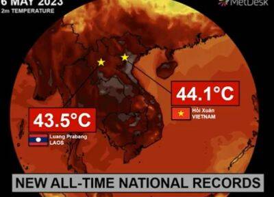 В странах Юго-Восточной Азии зафиксирована рекордная жара: во Вьетнаме больше 44С°