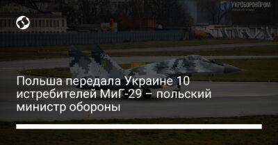 Польша передала Украине 10 истребителей МиГ-29 – польский министр обороны