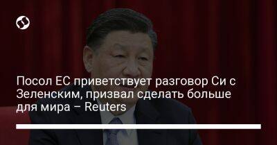 Посол ЕС приветствует разговор Си с Зеленским, призвал сделать больше для мира – Reuters